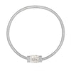 Women's 316L Stainless Steel Electroplated Heart And Geometric Pendant Bracelet New Retro Style