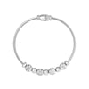 Women's 316L Stainless Steel Electroplated Heart And Geometric Pendant Bracelet New Retro Style