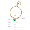 Women's 316L Stainless Steel Electroplated Heart And Geometric Pendant Bracelet New Retro Style