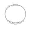 Women's 316L Stainless Steel Electroplated Heart And Geometric Pendant Bracelet New Retro Style