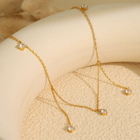 Women's 316L Stainless Steel Electroplating Fashion Niche Design Cold Clavicle Necklace