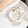 Women's Titanium Steel Electroplating Geometric Letters Numbers Text Roman Four Leaf Clover Bracelet