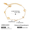 Women's Titanium Steel Fashion Allmatch Colorfree Bracelet With Diamond Star Moon Geometric And Fruit Pattern Electroplated