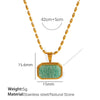 Women's 316L Stainless Steel Fashion Ite Natural Stone Necklace With Electroplating