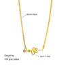 Women's Titanium Steel Fashion Light Luxury Snake Shape Pendant Jewelry Set Gold Plated