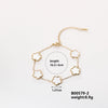 Women's Titanium Steel Five Leaf Clover And Plum Blossom Light Luxury Style Electroplated Bracelet Jewelry