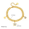 Women's Titanium Steel Fivepointed Star Retro Simple Allmatch Electroplated Bracelet