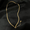 Women's Titanium Steel Flat Snake Chain Necklace Simple Geometric Clavicle Necklace With Electroplated Elegant Minimalist Style