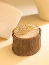 Women's Titanium Steel Flower Ring With Real Gold Plating And Enhanced Color Retention Versatile Design Simple And Adjustable