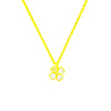 Women's Titanium Steel Fourleaf Floral Pendant Necklace With Mixed Gem Inlay And Inlaid Zircon Geometric Light Luxury Style