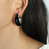 Women's 316L Stainless Steel French Retro Style Earrings With Geometric Ushaped And Dropshaped Patterns And Dripping Oil Design