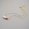 Women's Titanium Steel Freshwater Pearl Clavicle Chain With Geometric Style And Pearl Setting