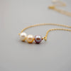 Women's Titanium Steel Freshwater Pearl Clavicle Chain With Geometric Style And Pearl Setting