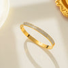 Women's Titanium Steel Full Diamond Bracelet Simple Natural Style Nonfading