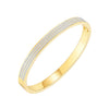 Women's Titanium Steel Full Diamond Bracelet Simple Natural Style Nonfading