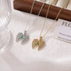 Women's Titanium Steel Geometric Angel Wings Necklace With Electroplating