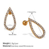 Women's 316L Stainless Steel Geometric Asymmetrical Electroplated Earrings