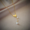 Women's Titanium Steel Geometric Ball Chain Electroplated Clavicle Chain