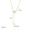 Women's Titanium Steel Geometric Ball Chain Electroplated Clavicle Chain