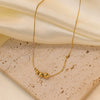 Women's Titanium Steel Geometric Bead Necklace With Electroplating And Bamboo Chain Style Ins Niche Design