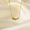 Women's Titanium Steel Geometric Bead Necklace With Electroplating And Bamboo Chain Style Ins Niche Design