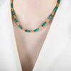 Women's 316L Stainless Steel Geometric Beaded Emperor Stone Necklace Goldplated Popular Jewelry