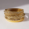 Women's Titanium Steel Geometric Bracelet With Rhinestone Clasp Electroplated Stainless Steel Non Fading Light Luxury Jewelry