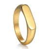 Women's Titanium Steel Geometric Casting Electroplated Ring Minimalist Style