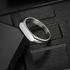 Women's Titanium Steel Geometric Casting Electroplated Ring Minimalist Style