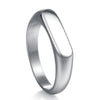 Women's Titanium Steel Geometric Casting Electroplated Ring Minimalist Style