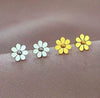 Women's Titanium Steel Geometric Clover Ear Studs Earrings With Electroplating