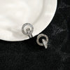 Women's Titanium Steel Geometric Clover Ear Studs Earrings With Electroplating