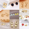 Women's Titanium Steel Geometric Clover Ear Studs Earrings With Electroplating