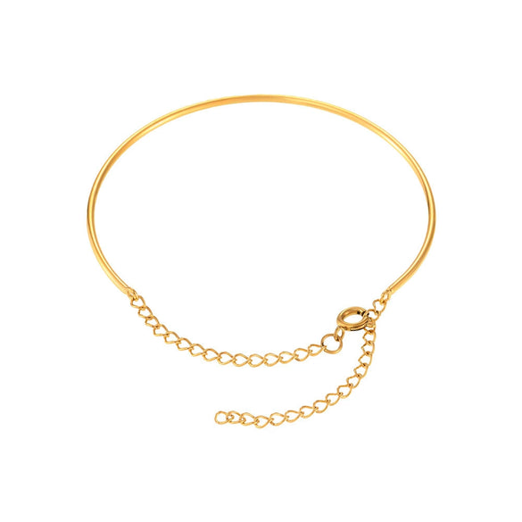 Women's 316L Stainless Steel Geometric Coil Bracelet Pvd Electroplated Real Gold Jewelry