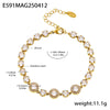 Women's Titanium Steel Geometric Design Electroplated Bracelet Jewelry