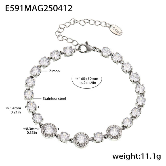 Women's Titanium Steel Geometric Design Electroplated Bracelet Jewelry