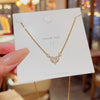 Women's Titanium Steel Geometric Design Mixed Gemstone Setting Cross Chain Necklace