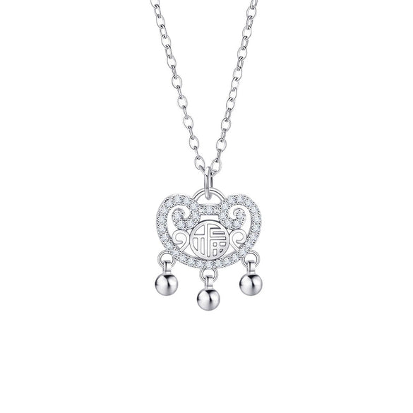 Women's Titanium Steel Geometric Design Mixed Gemstone Setting Cross Chain Necklace