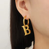 Women's 316L Stainless Steel Geometric Detachable Pendant Earrings Jewelry Goldplated Electroplated