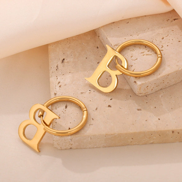 Women's 316L Stainless Steel Geometric Detachable Pendant Earrings Jewelry Goldplated Electroplated