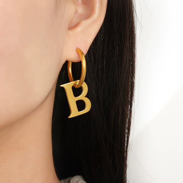 Women's 316L Stainless Steel Geometric Detachable Pendant Earrings Jewelry Goldplated Electroplated