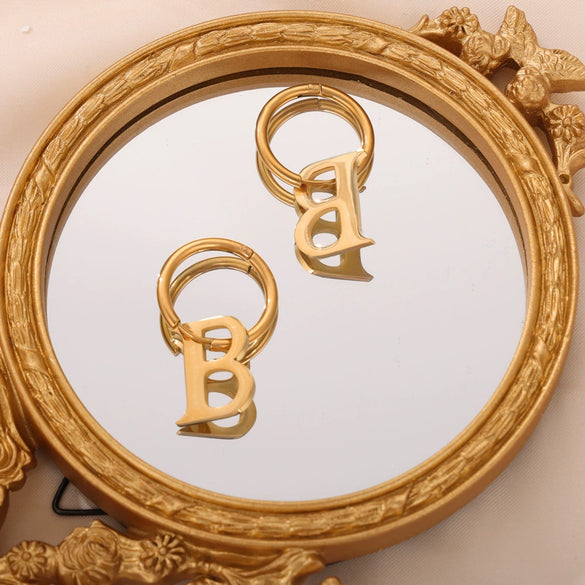 Women's 316L Stainless Steel Geometric Detachable Pendant Earrings Jewelry Goldplated Electroplated