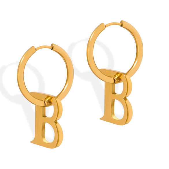 Women's 316L Stainless Steel Geometric Detachable Pendant Earrings Jewelry Goldplated Electroplated