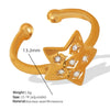 Women's 316L Stainless Steel Geometric Diamond Open Ring Gold Plated French Style Light Luxury Fashion Niche