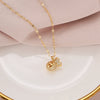 Women's Titanium Steel Geometric Diamond Plated Money Bag Pendant Water Wave Chain Necklace