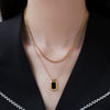 Women's Titanium Steel Geometric Double Layer Stacked Necklace Chain With Figaro Chain And Electroplating Treatment