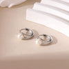 Women's Titanium Steel Geometric Earrings With Electroplating Light Luxury Simple Style