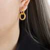 Women's 316L Stainless Steel Geometric Electroplated Allmatch Earrings