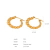 Women's 316L Stainless Steel Geometric Electroplated Allmatch Earrings