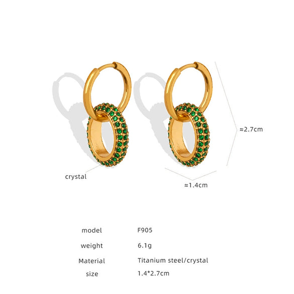 Women's 316L Stainless Steel Geometric Electroplated Allmatch Earrings